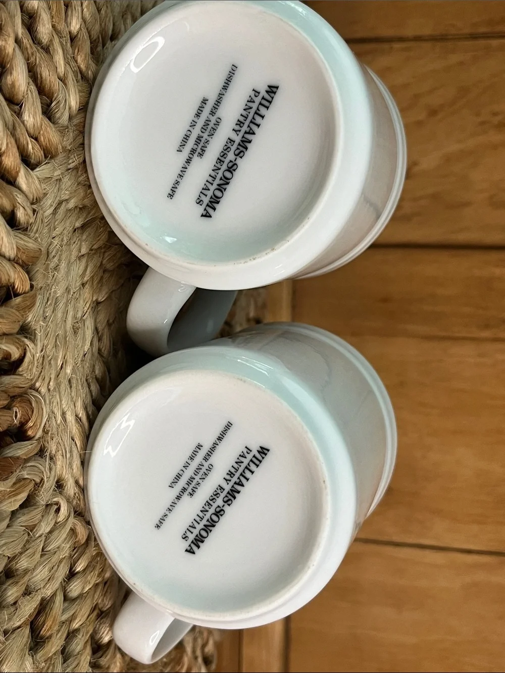Discontinued Set of 2-Williams Sonoma- Pantry Essentials Coffee/Tea Cups. White